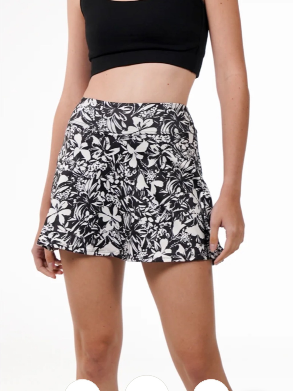 Nwt Dona Jo Spin Skirt Skort Compression Alpine Print Ruffle Athleisure Size-M
